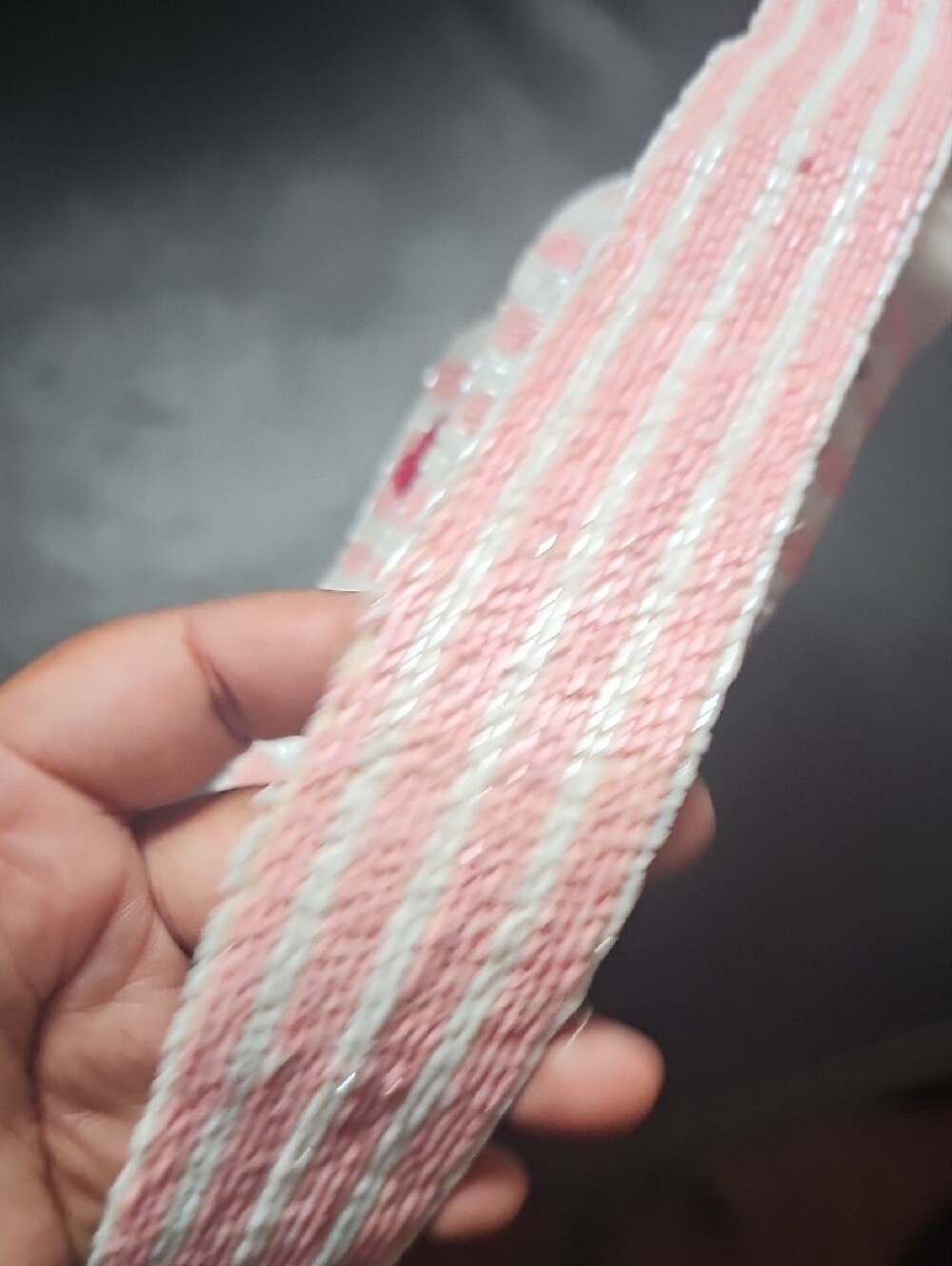 Cherry Beaded Shoulder Bag - Pink Stripe - Picture 6 of 7